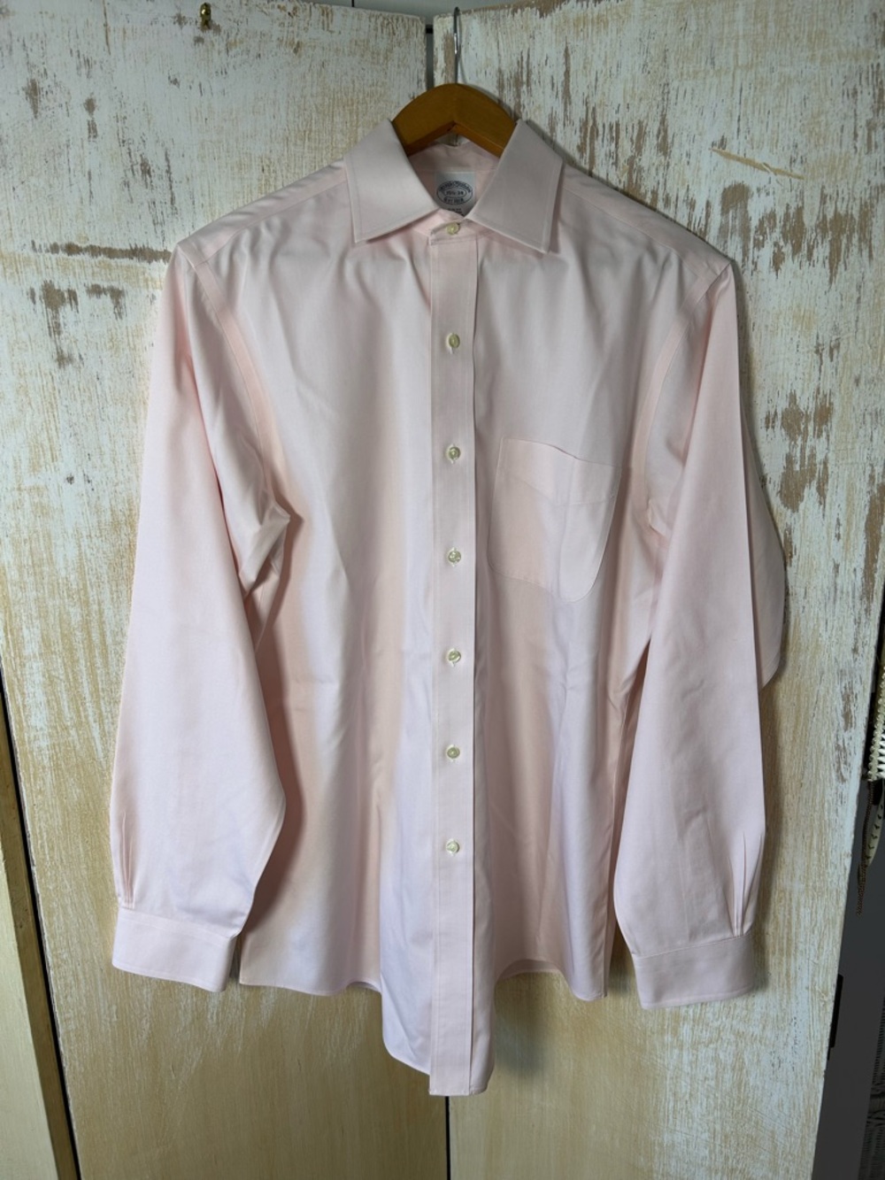 Brooks Brothers Light Pink Men's Dress Shirt - Spread Collar